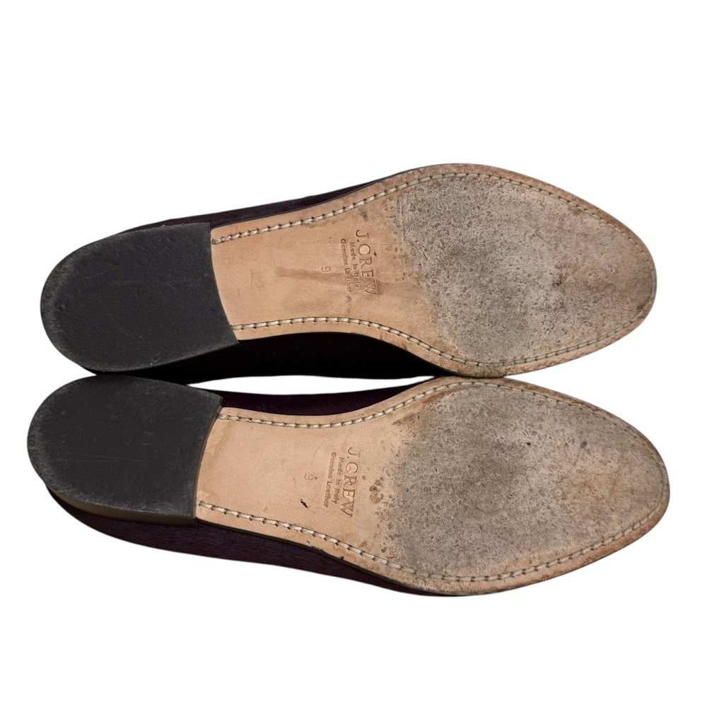 J. Crew Biella Tassel Loafers Deep Aubergine Sz 9 - Picture 9 of 11